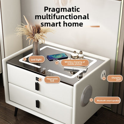 Multifunctional Smart Bedside Table with Wireless Charging