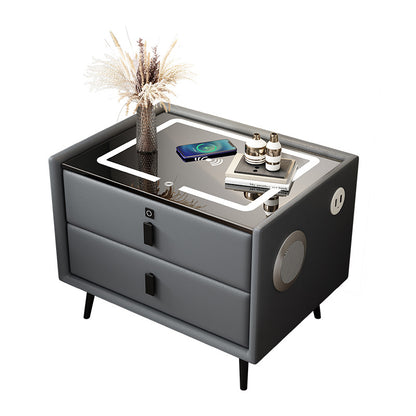 Multifunctional Smart Bedside Table with Wireless Charging