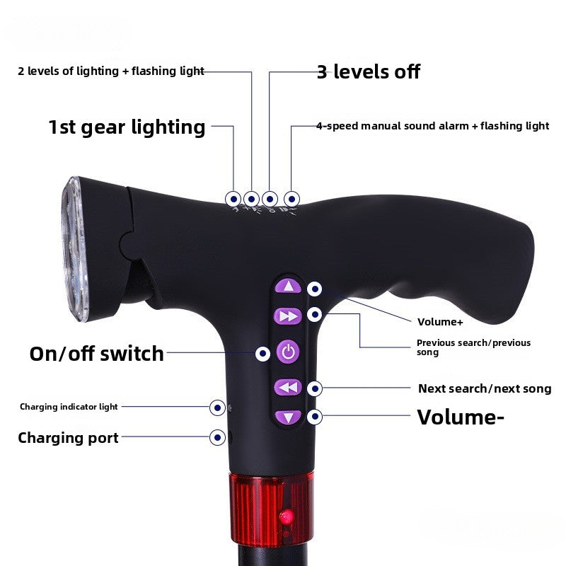 Multifunctional Smart Charging Cane