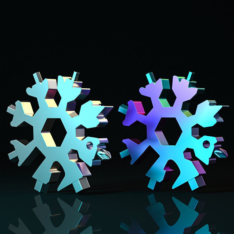 Multifunctional snowflake wrench tool