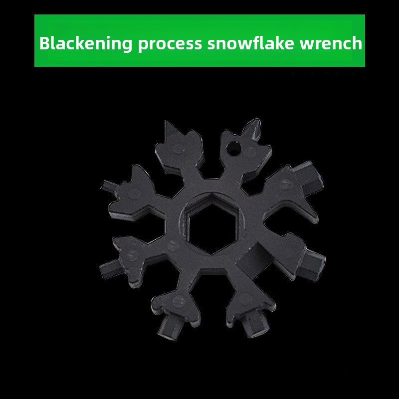 Multifunctional snowflake wrench tool