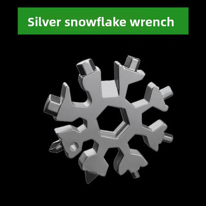 Multifunctional snowflake wrench tool