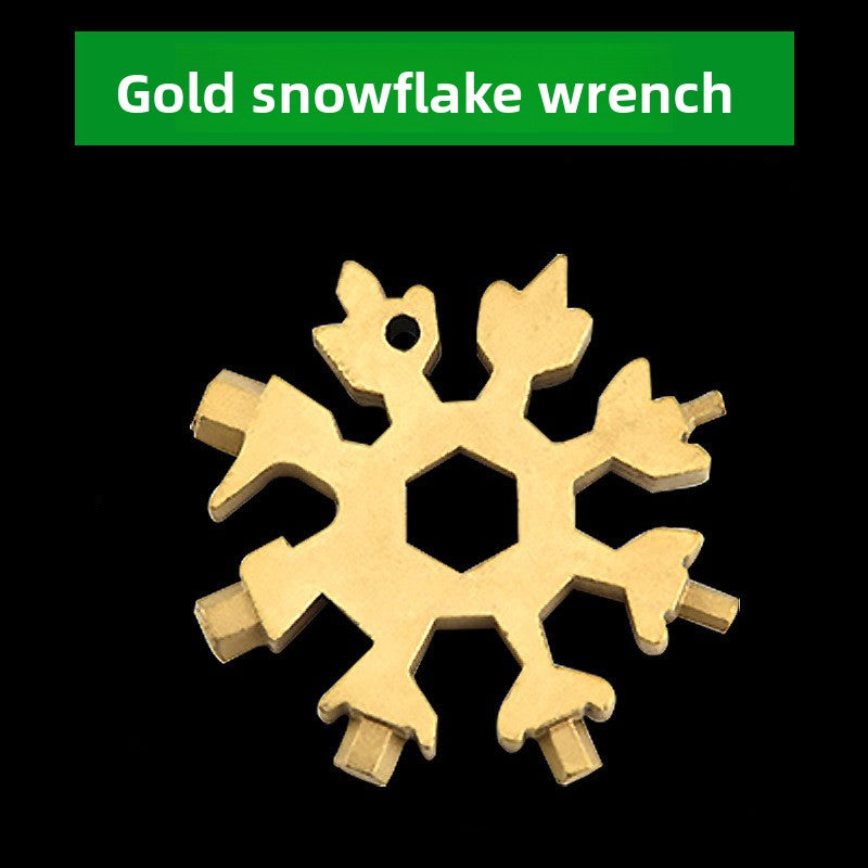 Multifunctional snowflake wrench tool