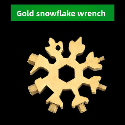 Multifunctional snowflake wrench tool