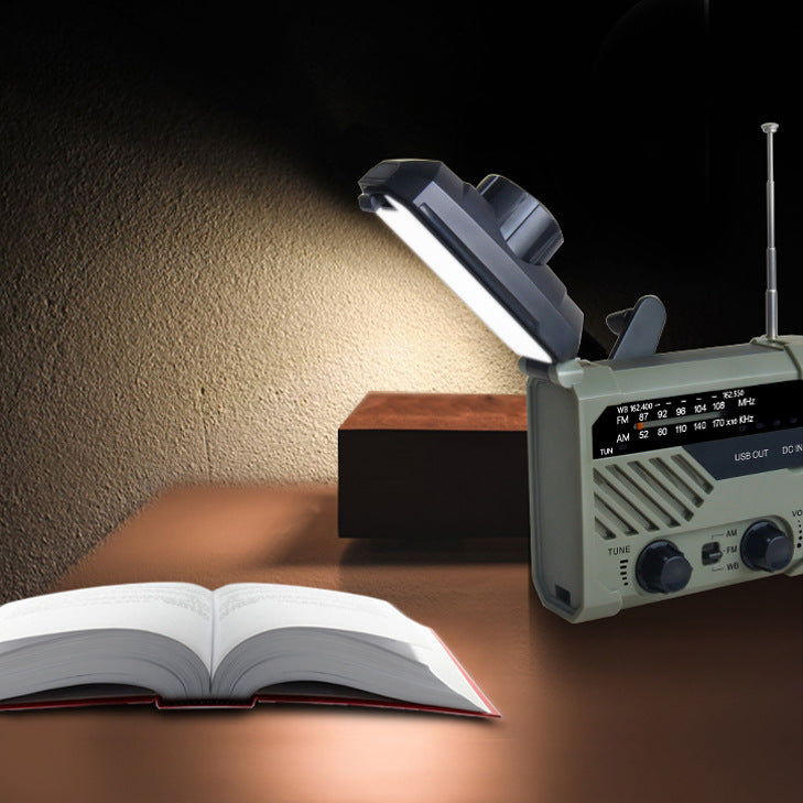 Multifunctional Solar Hand Crank Emergency Radio with Light and Alarm