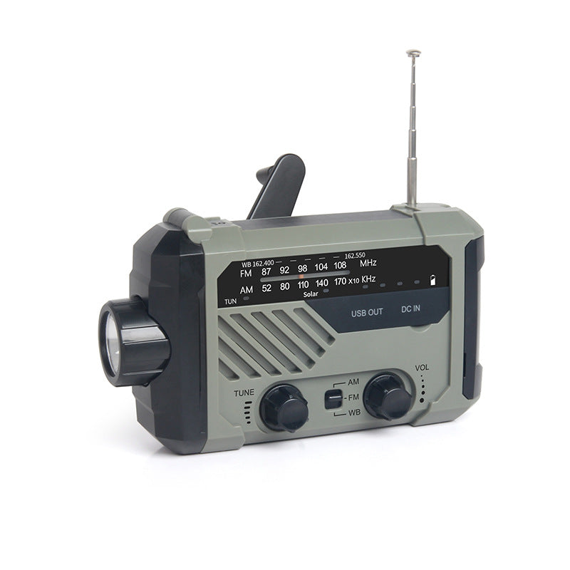 Multifunctional Solar Hand Crank Emergency Radio with Light and Alarm