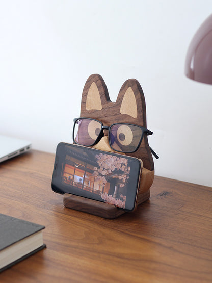 Multifunctional Solid Wood Desktop Organizer Stand
