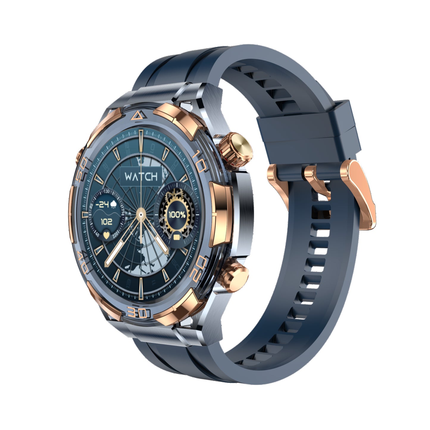 Multifunctional sports and swimming wristwatch