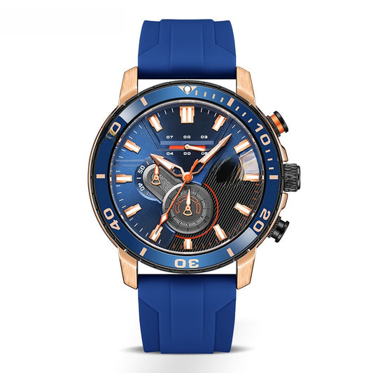 Multifunctional Sports Silicone Strap Watch