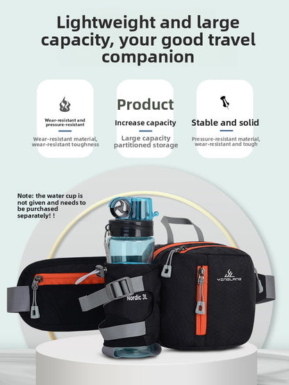 Multifunctional Sports Waist Pack with Water Bottle Holder