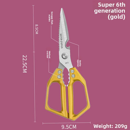 Multifunctional Stainless Steel Kitchen Scissors