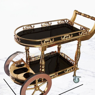 Multifunctional Stainless Steel Serving Trolley