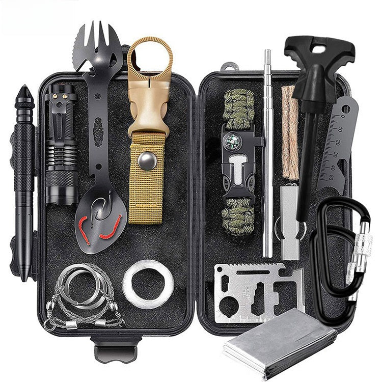 Multifunctional Survival Tool Kit with Whistle and Flint