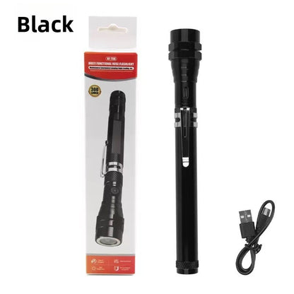 Multifunctional Telescopic Magnetic Flashlight