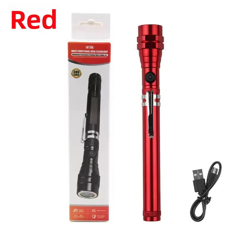 Multifunctional Telescopic Magnetic Flashlight
