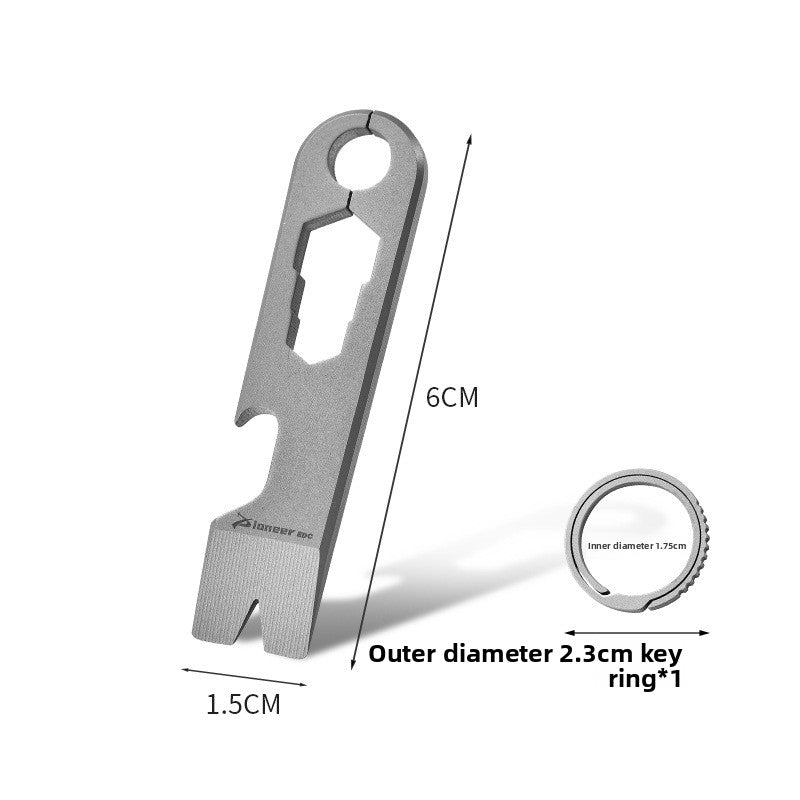 Multifunctional Titanium Alloy Camping Pry Bar Tool