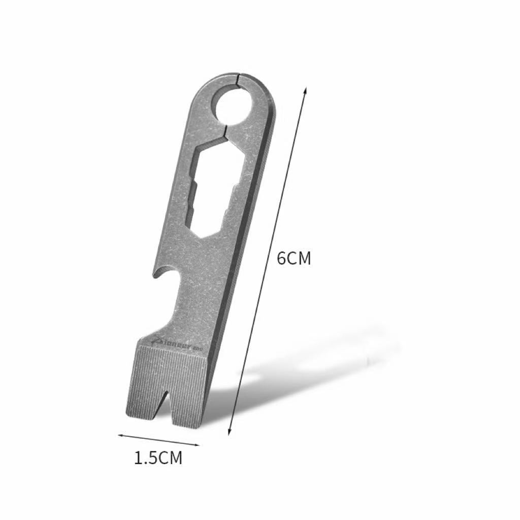 Multifunctional Titanium Alloy Camping Pry Bar Tool