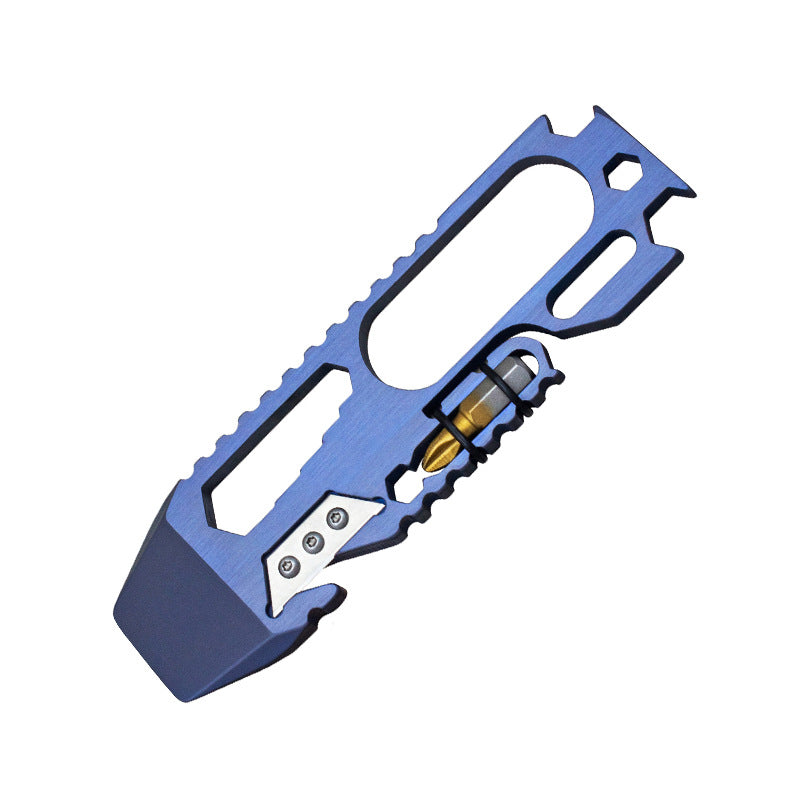 Multifunctional Titanium Alloy Emergency Tool with Bottle Opener