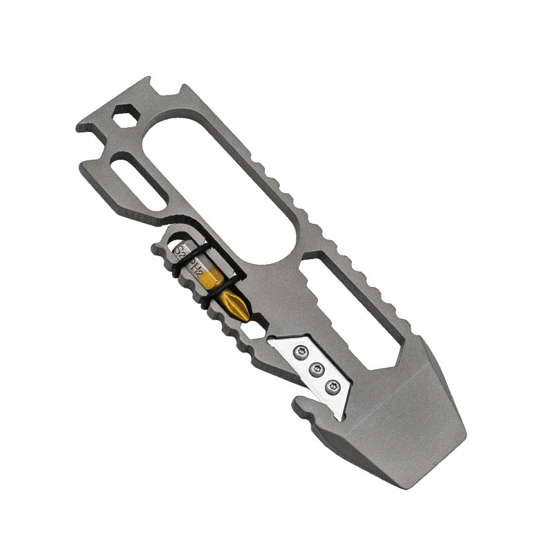 Multifunctional Titanium Alloy Emergency Tool with Bottle Opener