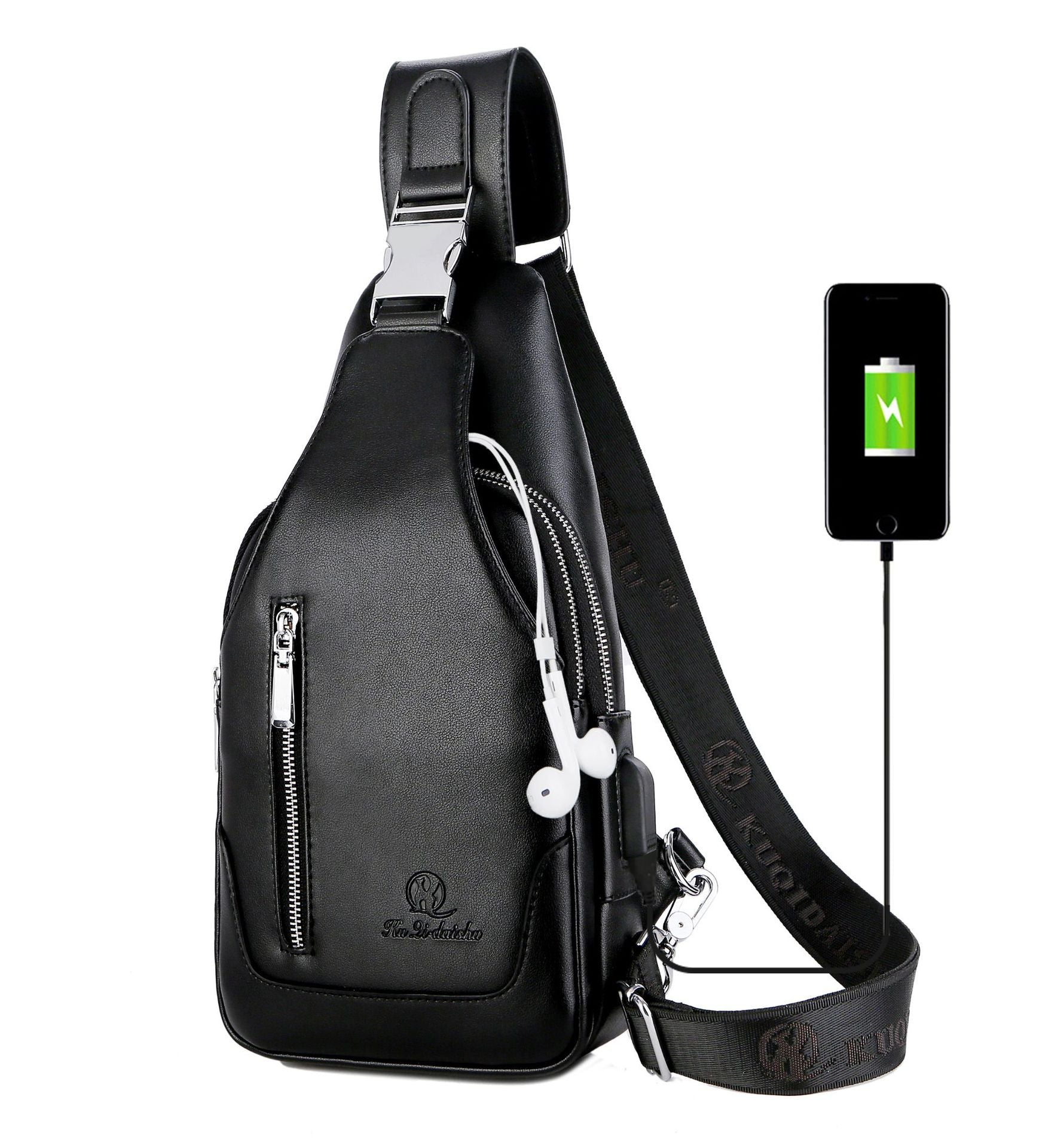 Multifunctional USB Charging Chest Bag