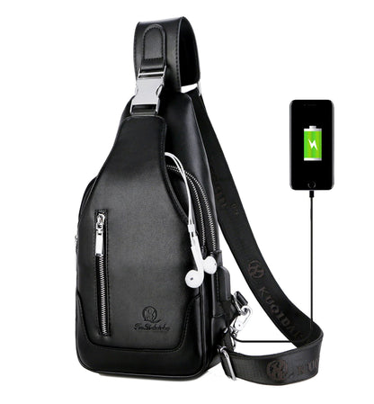 Multifunctional USB Charging Chest Bag