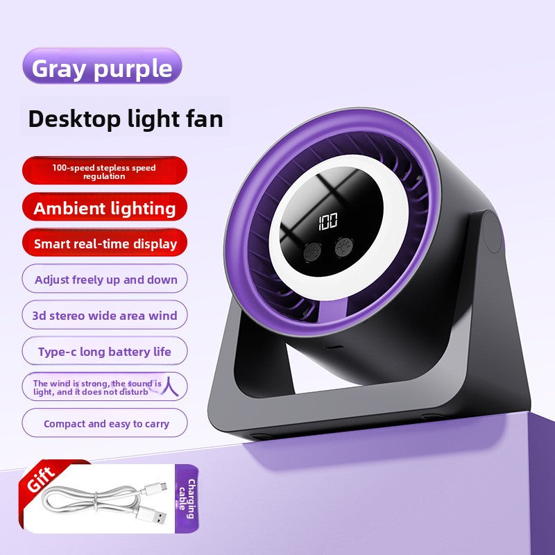 Multifunctional USB Desk Fan with Night Light