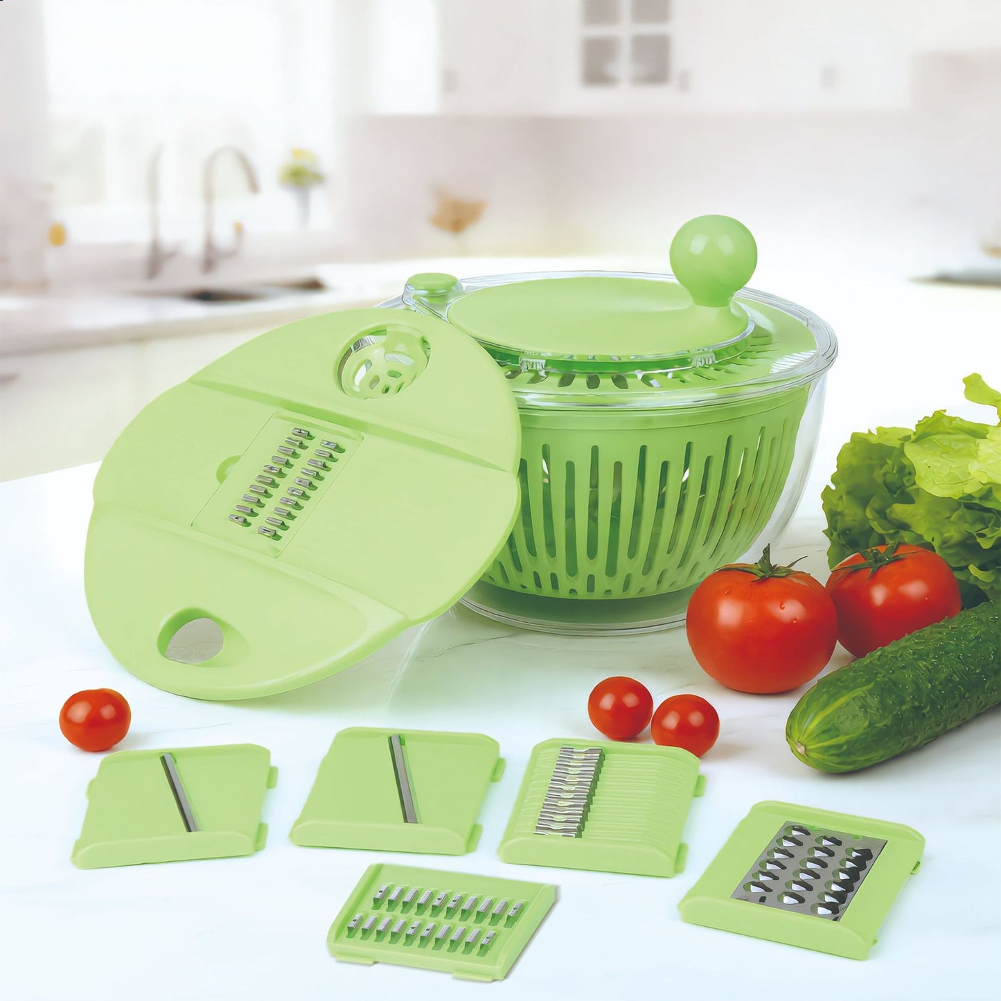Multifunctional Vegetable Cutter with Dehydration Basket