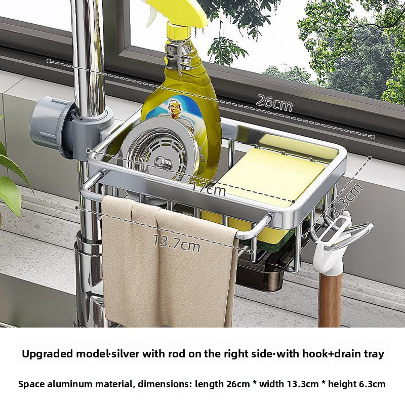 Multifunctional Wall Mount Kitchen Drain Rack