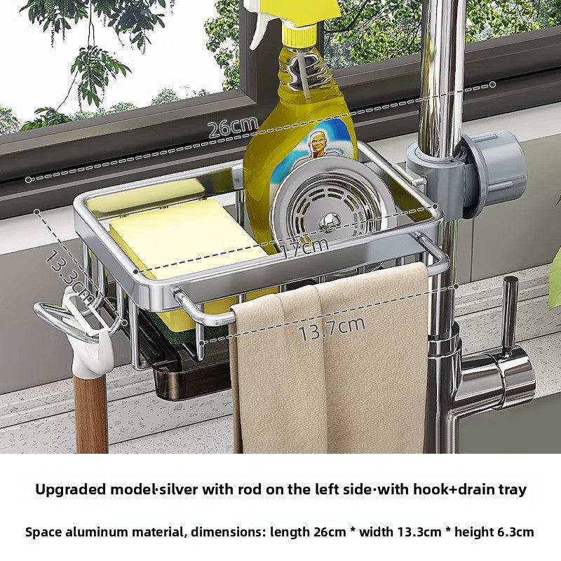 Multifunctional Wall Mount Kitchen Drain Rack