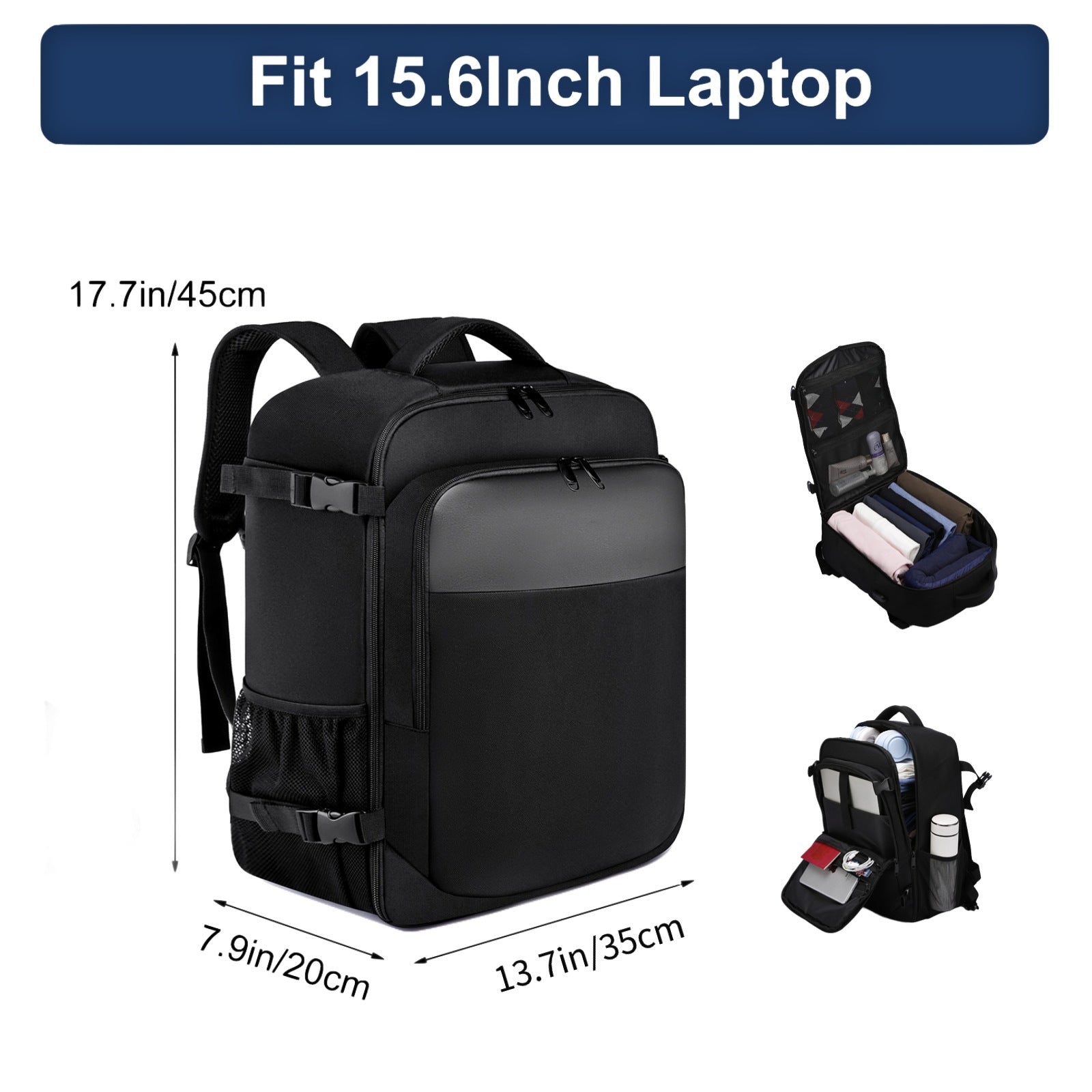Multifunctional water-repellent travel backpack