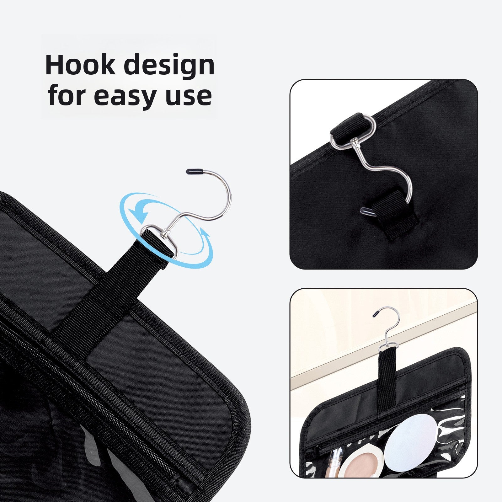 Multifunctional Waterproof Hanging Toiletry Bag with Large Capacity