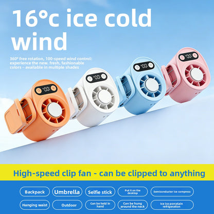 Multifunctional Wearable Fan with Ice Pack Compartment