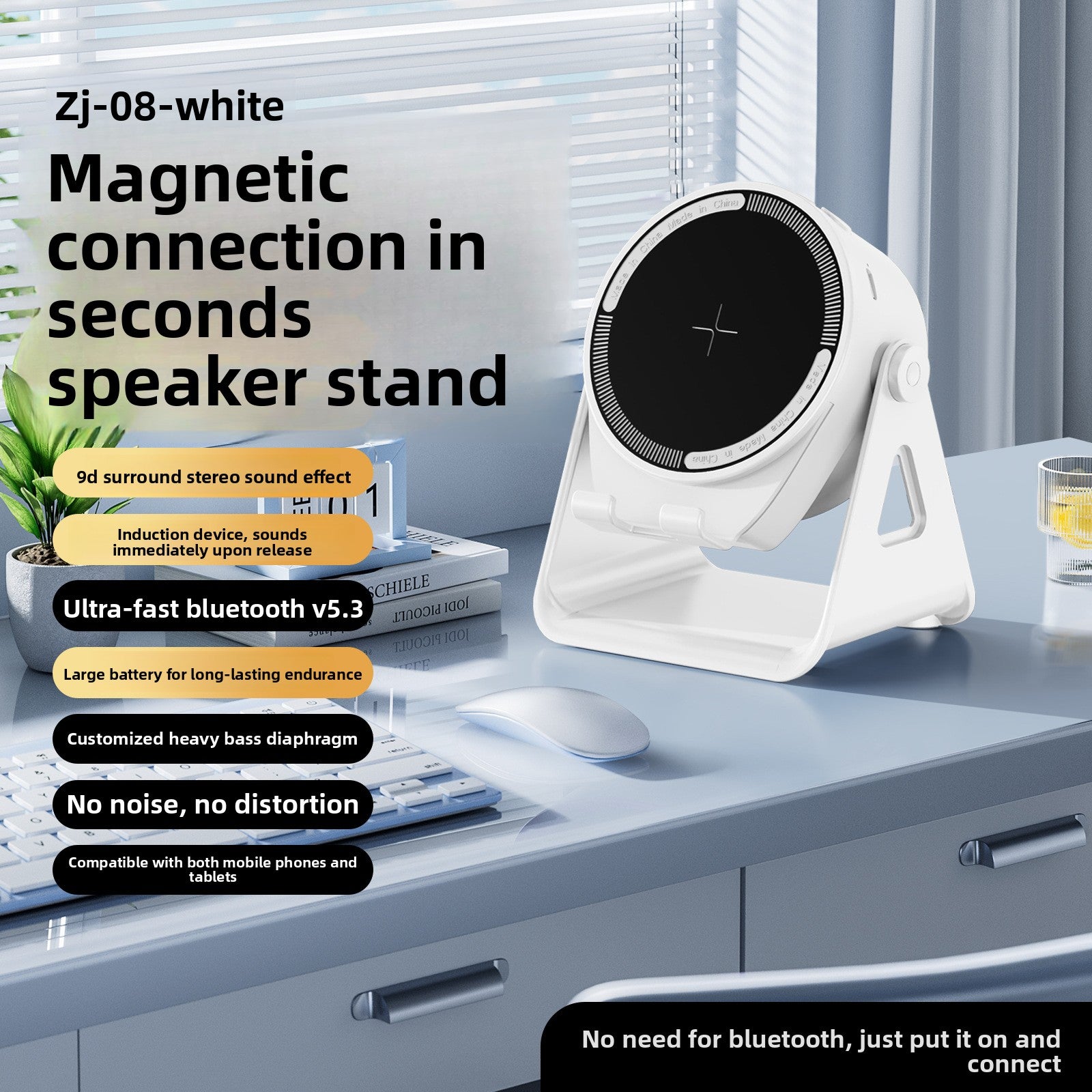 Multifunctional Wireless Bluetooth Speaker with Phone Holder and RGB Light