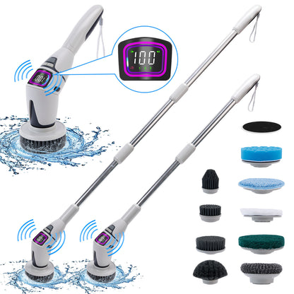 Multifunctional Wireless Electric Cleaning Brush with Voice Prompt