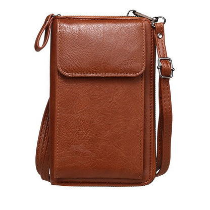 Multifunctional Zipper Snap Crossbody Phone Bag