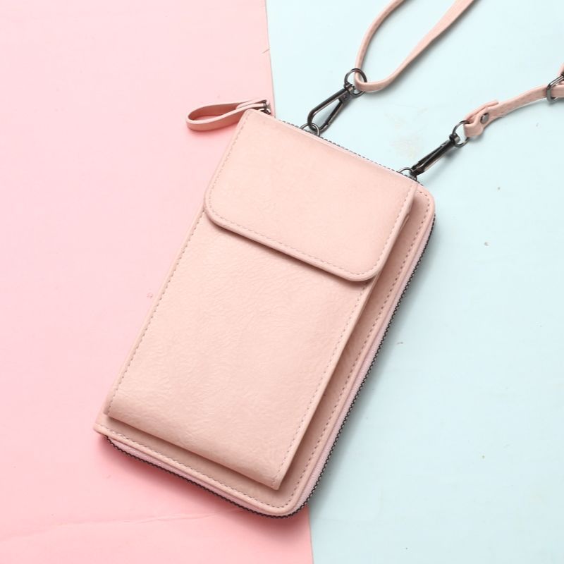 Multifunctional Zipper Snap Crossbody Phone Bag