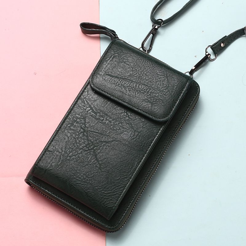 Multifunctional Zipper Snap Crossbody Phone Bag