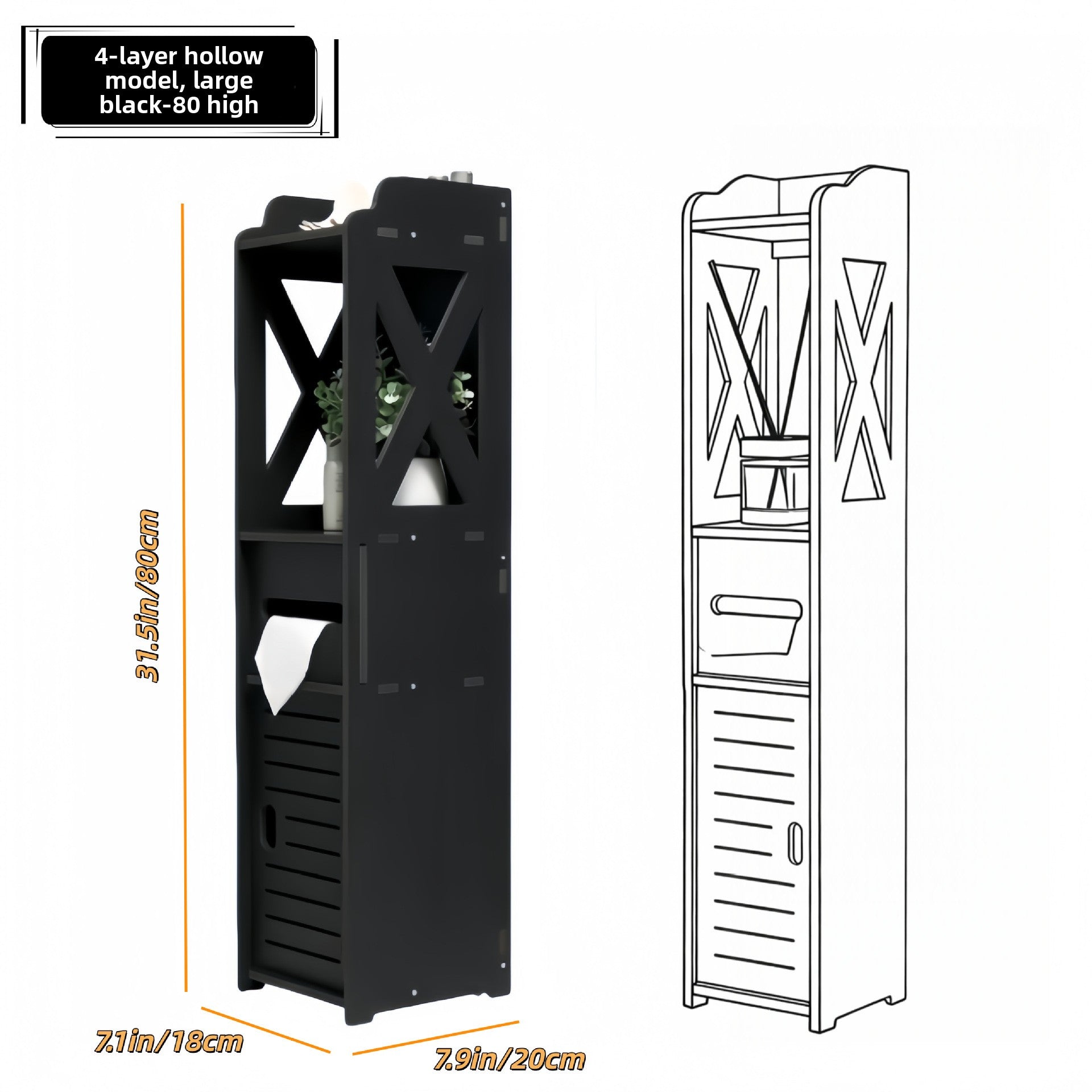 Multilayer Bathroom Storage Cabinet