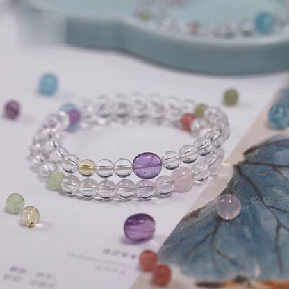 Multilayer Crystal Beaded Bracelet