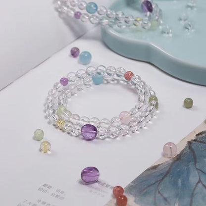 Multilayer Crystal Beaded Bracelet