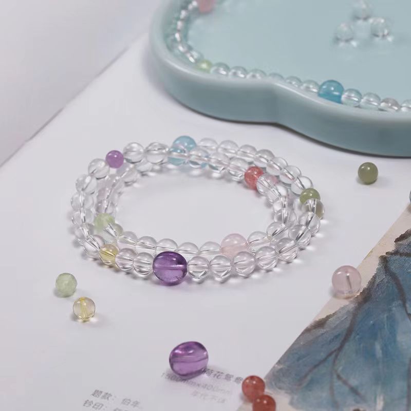 Multilayer Crystal Beaded Bracelet