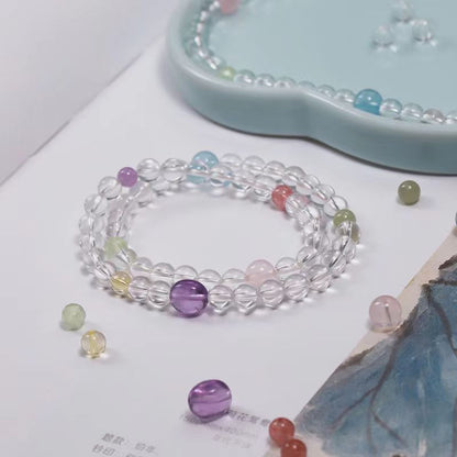 Multilayer Crystal Beaded Bracelet