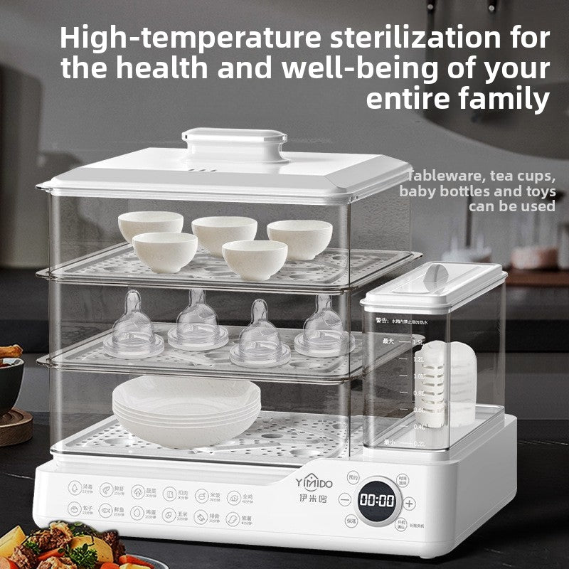 Multilayer Electric Food Steamer with Independent Water Tank
