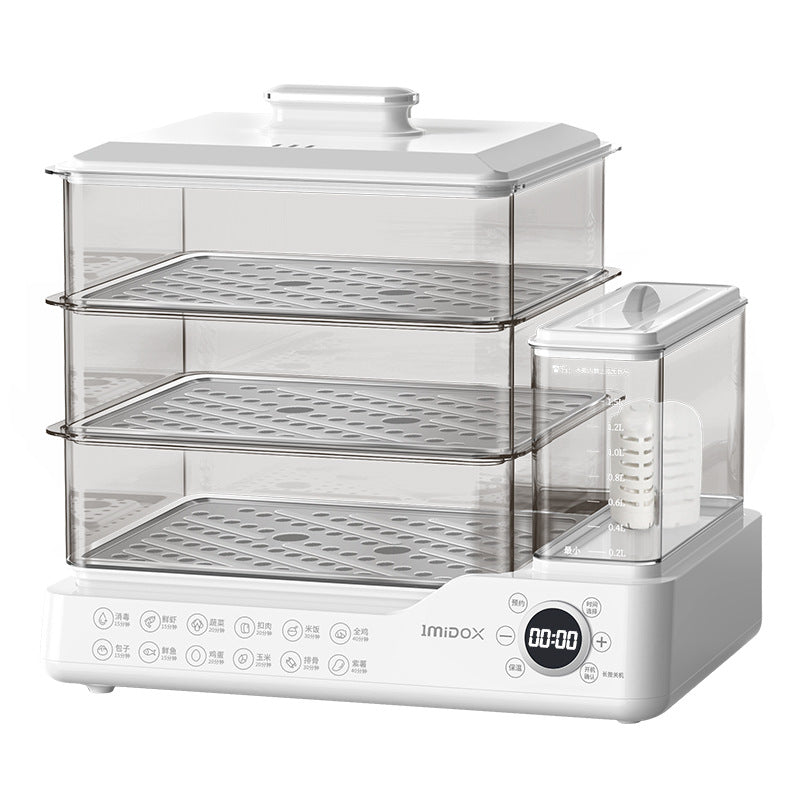 Multilayer Electric Food Steamer with Independent Water Tank