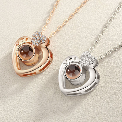 Multilingual Love Projection Necklace