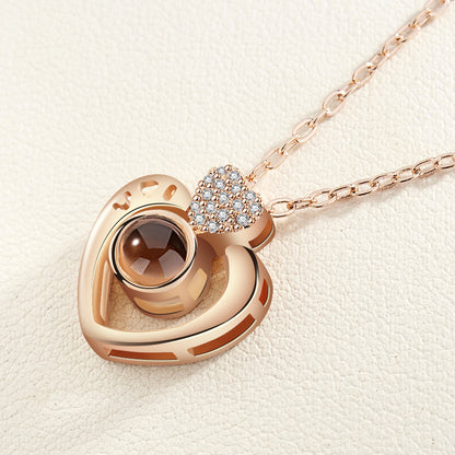 Multilingual Love Projection Necklace