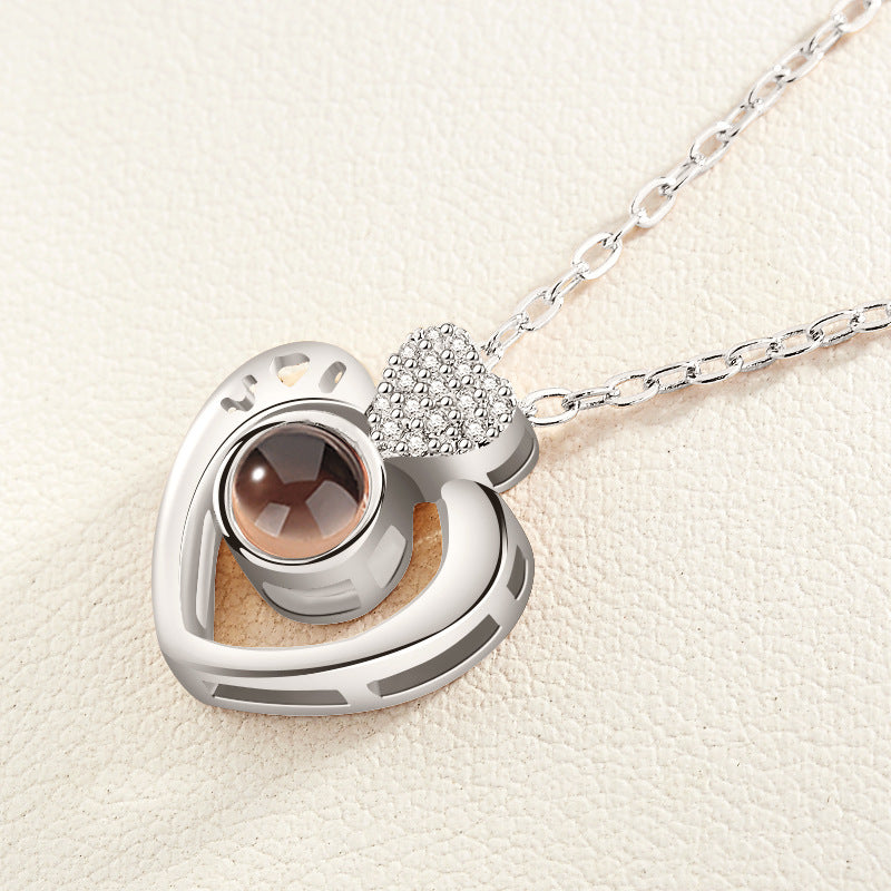 Multilingual Love Projection Necklace