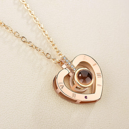 Multilingual Love Projection Necklace