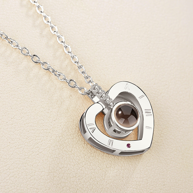 Multilingual Love Projection Necklace