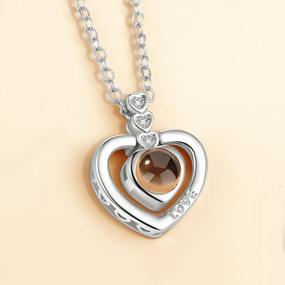 Multilingual Love Projection Necklace